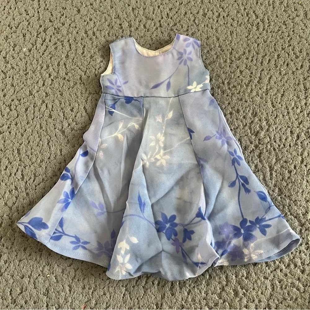 American Girl Pleasant Company Periwinkle Blue Dress Outfit Retired w/ Hanger